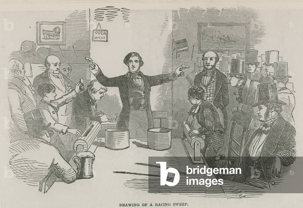 Drawing of a racing sweep (engraving)