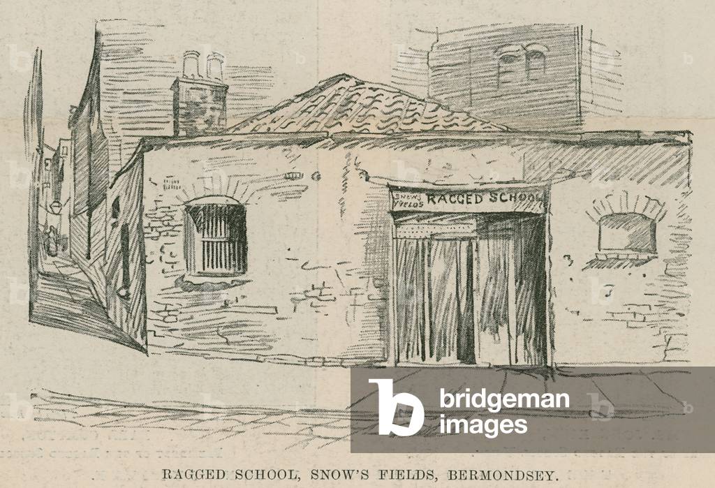 The Ragged School Union Jubilee; Ragged School, Snow's FIelds, Bermondsey, London (engraving)