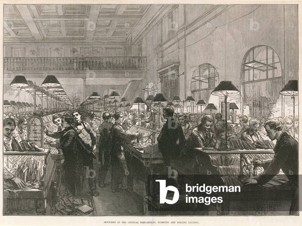 Sketches at the General Post Office (engraving)