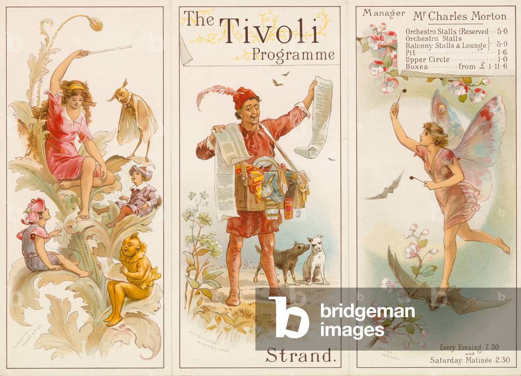 Scenes from A Midsummer Night's Dream, A Winter's Tale and The Tempest (chromolitho)