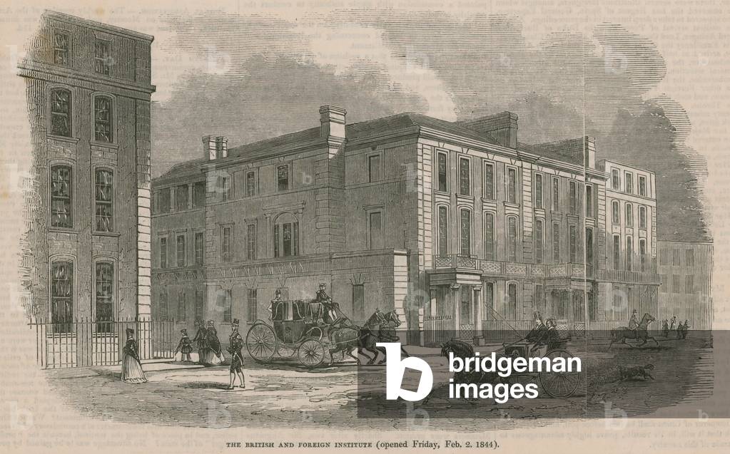 The British and Foreign Institute, opened Friday, 2 February 1844 (engraving)