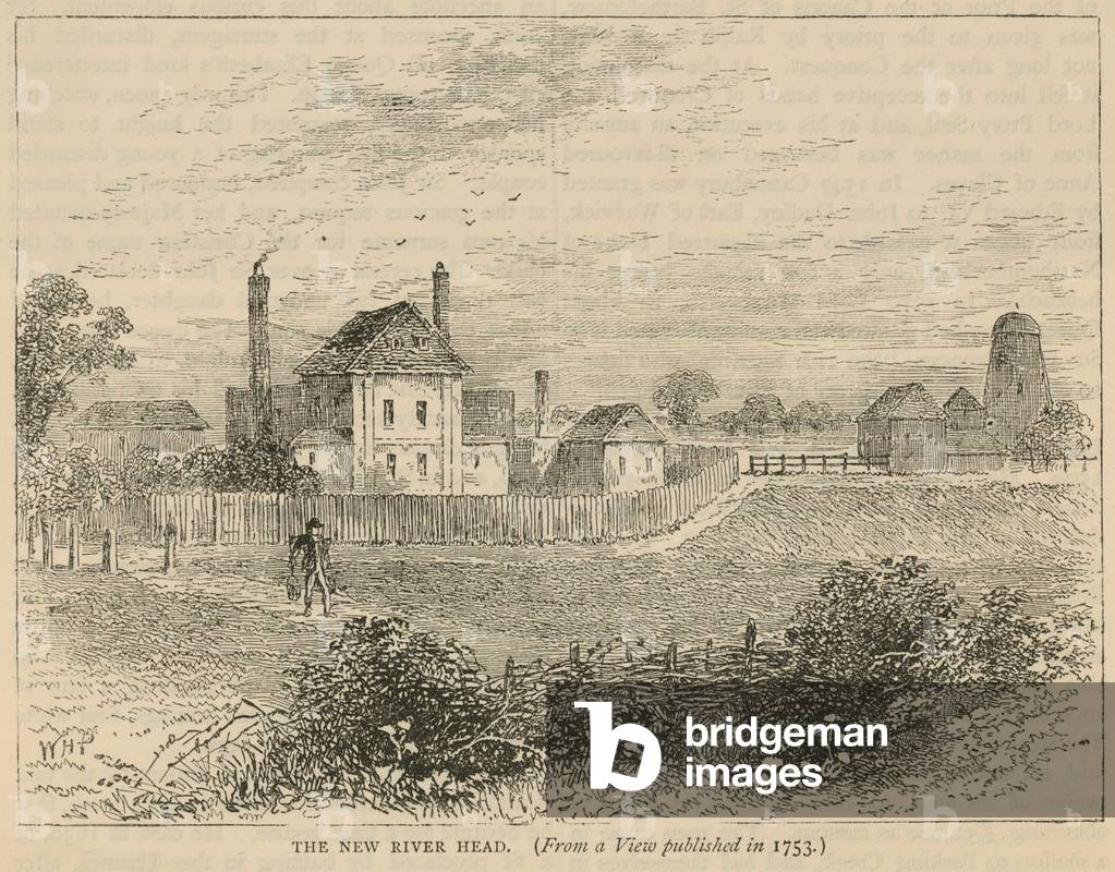 The New River head, from a view published in 1753 (engraving)