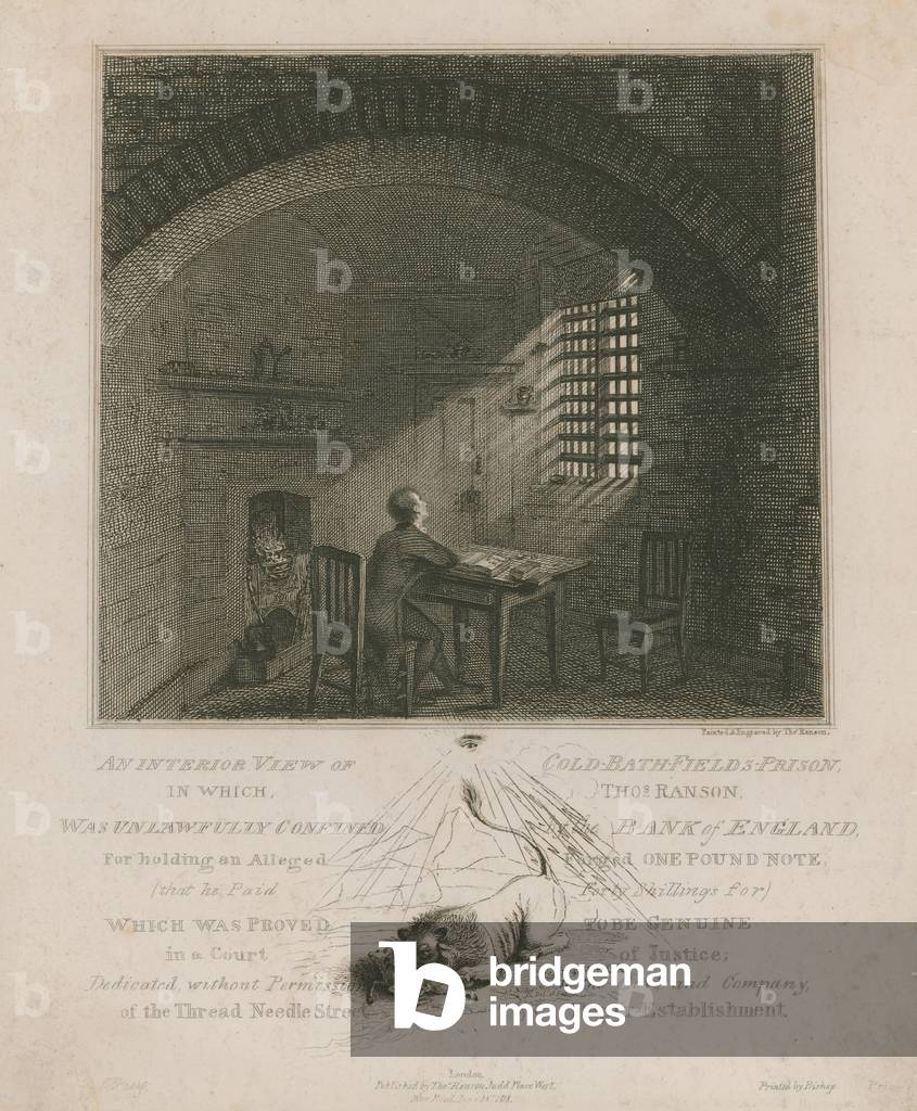Interior view of Coldbath Fields Prison (engraving)
