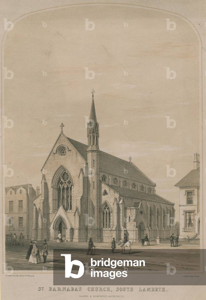 St Barnabas Church, South Lambeth (engraving)
