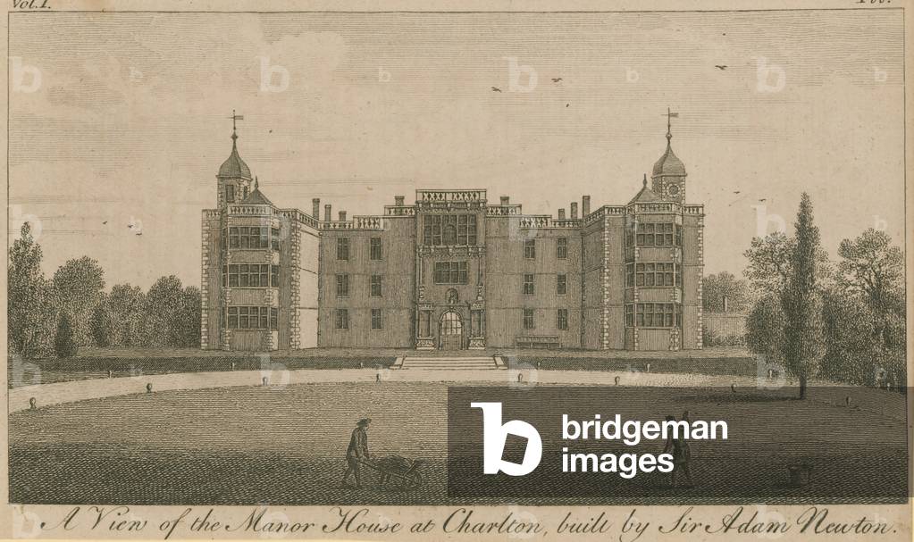 A view of the Manor House at Charlton, built by Sir Adam Newton (engraving)