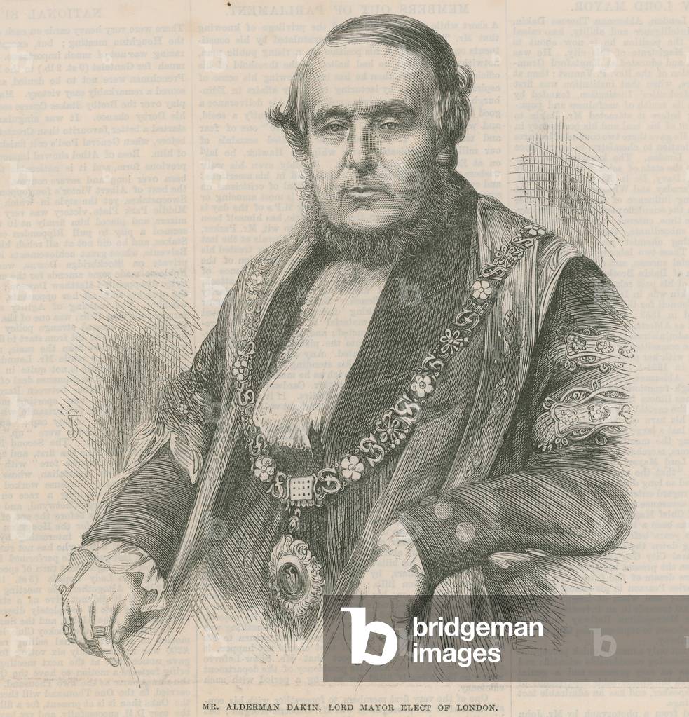 Mr Alderman Dakin, Lord Mayor elect of London (engraving)