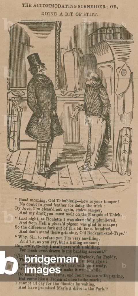 The accommodating Schneider or doing a bit of stiff (engraving)