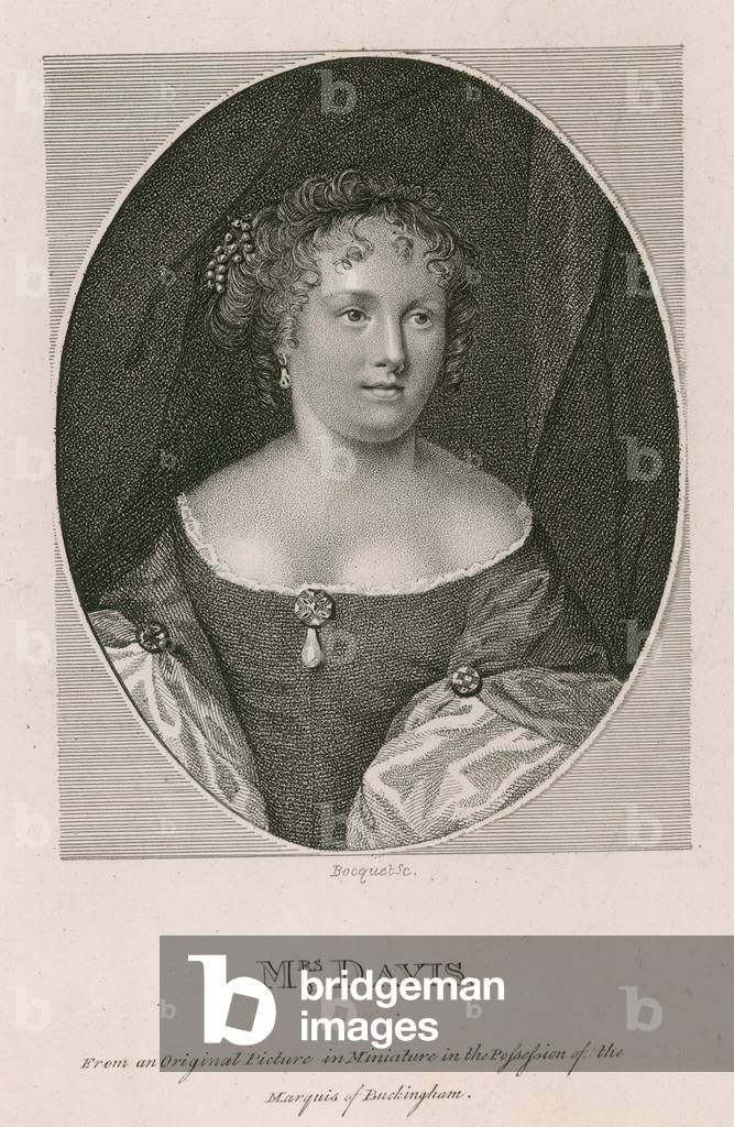 Mrs Davis, from an original picture in miniature in the possession of the Marquis of Buckingham (engraving)