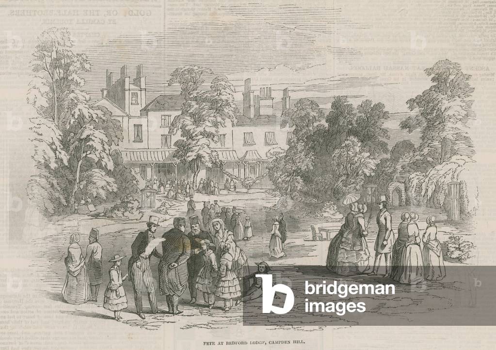 Fete at Bedford Lodge, Campden Hill, London (engraving)