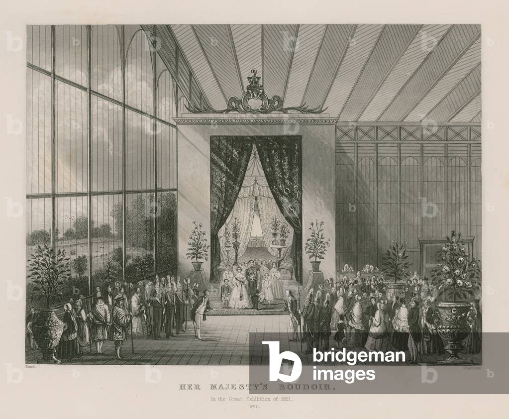 Her Majesty's Boudoir in the Great Exhibition of 1851 (engraving)