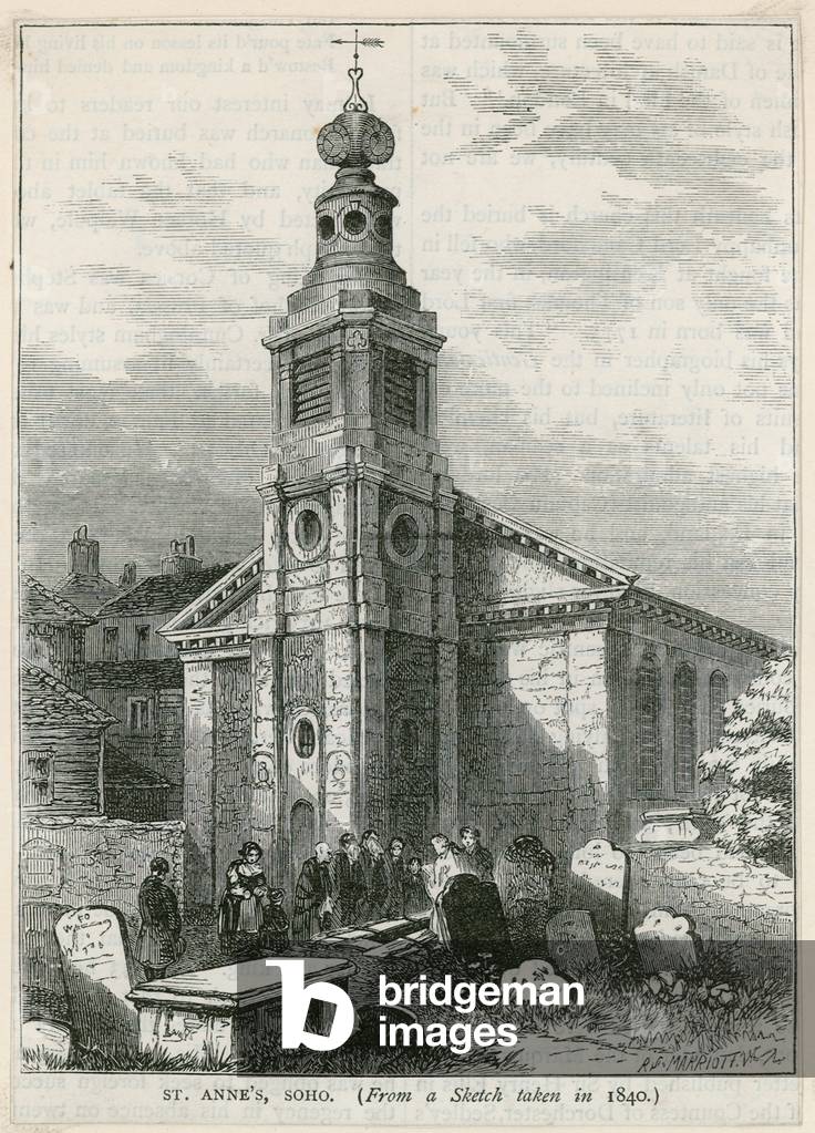 St Anne's Church, Soho (engraving)