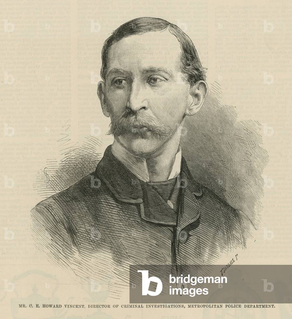 Portrait of Mr C E Howard Vincent (engraving)