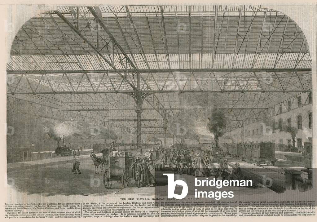 The new Victoria Railway Station at Pimlico, London (engraving)