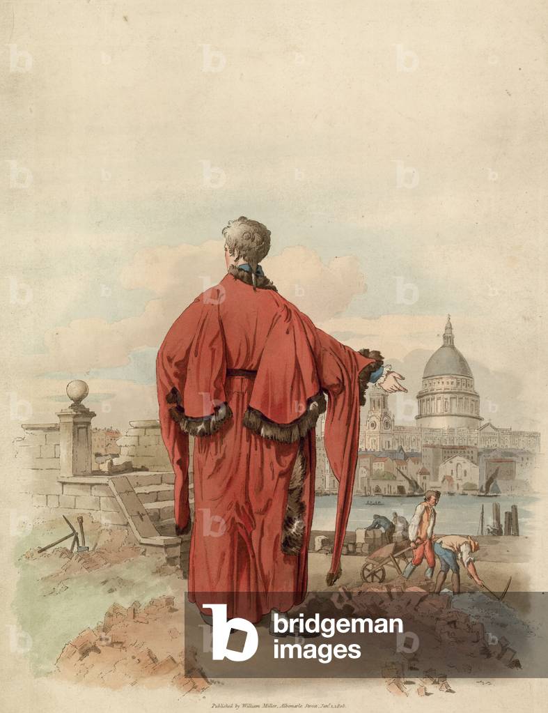 Alderman of Mansion House, London (coloured engraving)