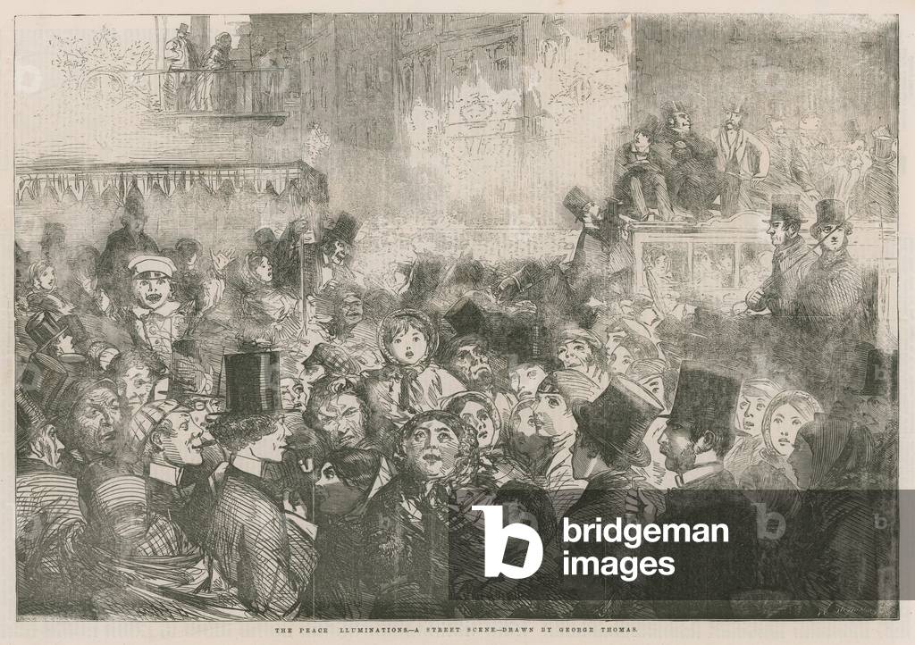 The Peace Illumnations: A Street Scene (engraving)