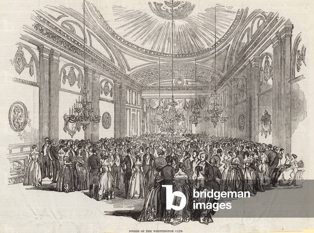 Soiree of the Whittington Club, London (engraving)