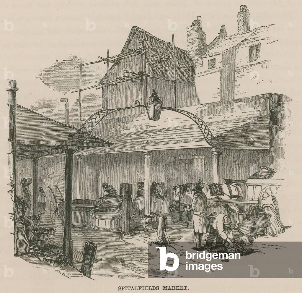 Spitalfields Market, London (engraving)