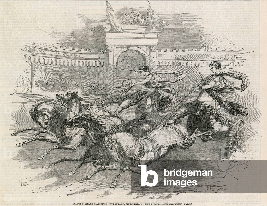 Batty's Grand National Hippodrome, Kensington - The Circle (engraving)