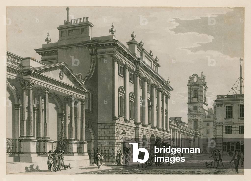 Bank of England, West Wing added by Sir Robert Taylor, 1783 (engraving)