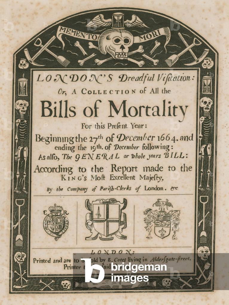 London's Dreadful Visitation; or, A Collection of Bills of Mortality (engraving)