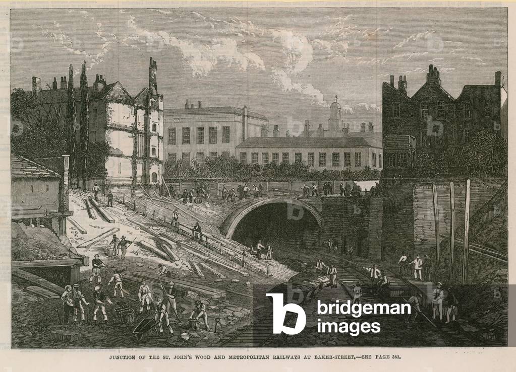 Junction of the St John's Wood and Metropolitan Railways (engraving)