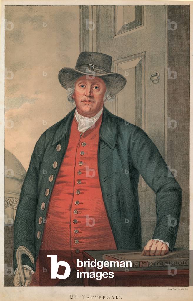 Portrait of Richard Tattersall (coloured engraving)