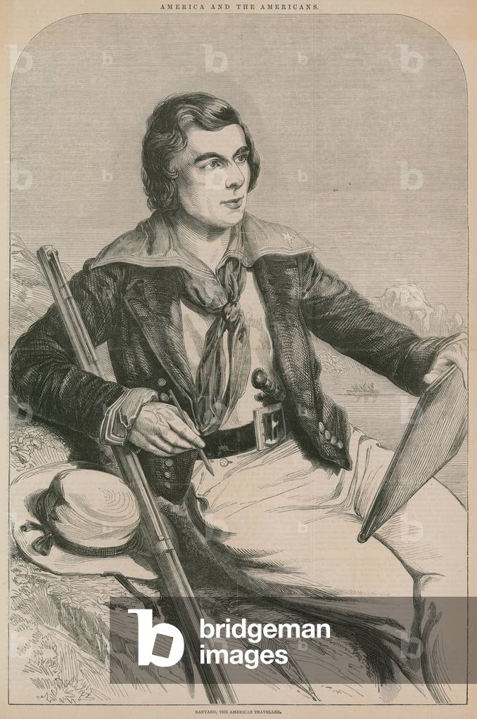 John Banvard, the American traveller (engraving)