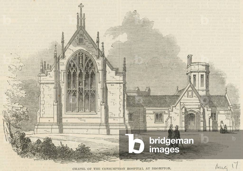 Chapel of the Consumption Hospital at Brompton (engraving)