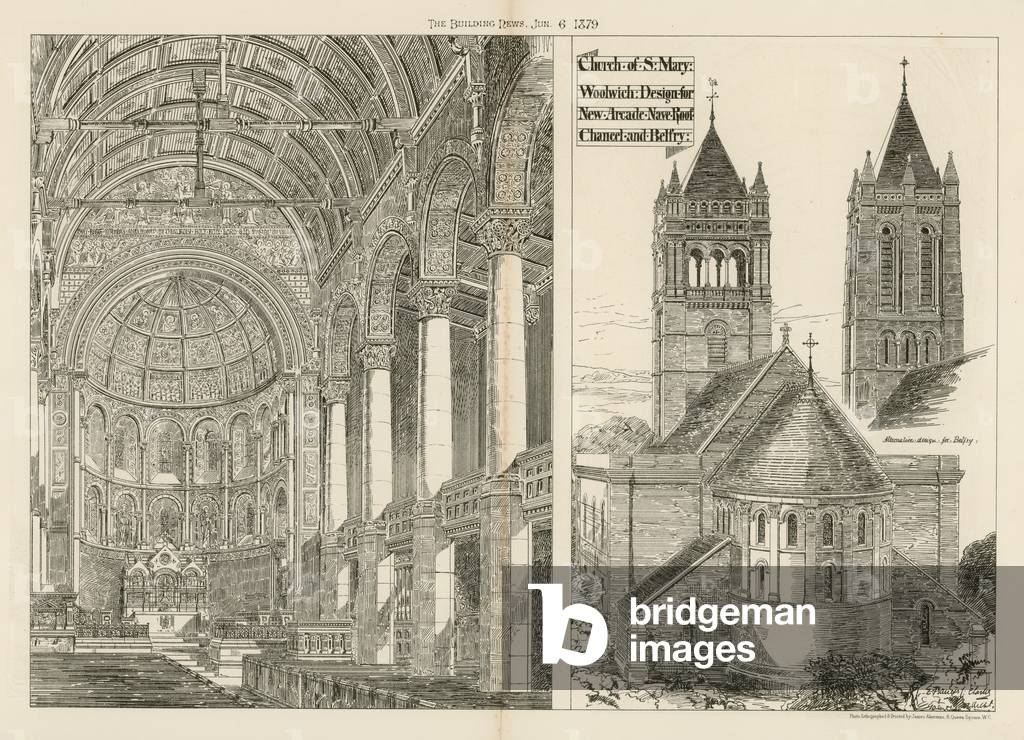 The Church of St Mary in Woolwich (engraving)