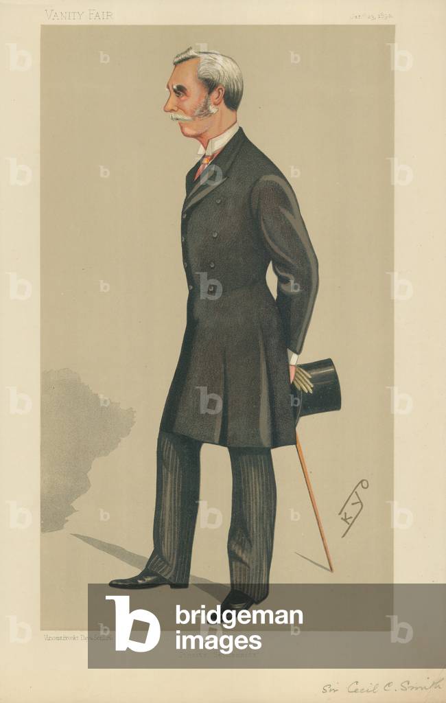 Sir Cecil Clementi Smith, Straits Settlements, 23 January 1892, Vanity Fair cartoon (colour litho)