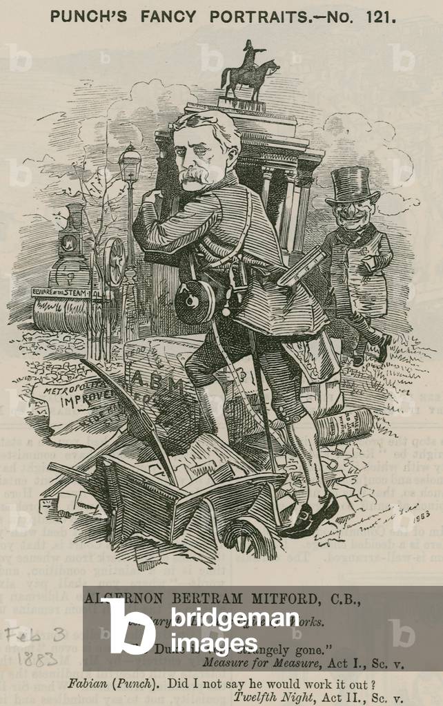 Algernon Bertram Mitford, CB, Secretary to Her Majesty's Office of Works (engraving)