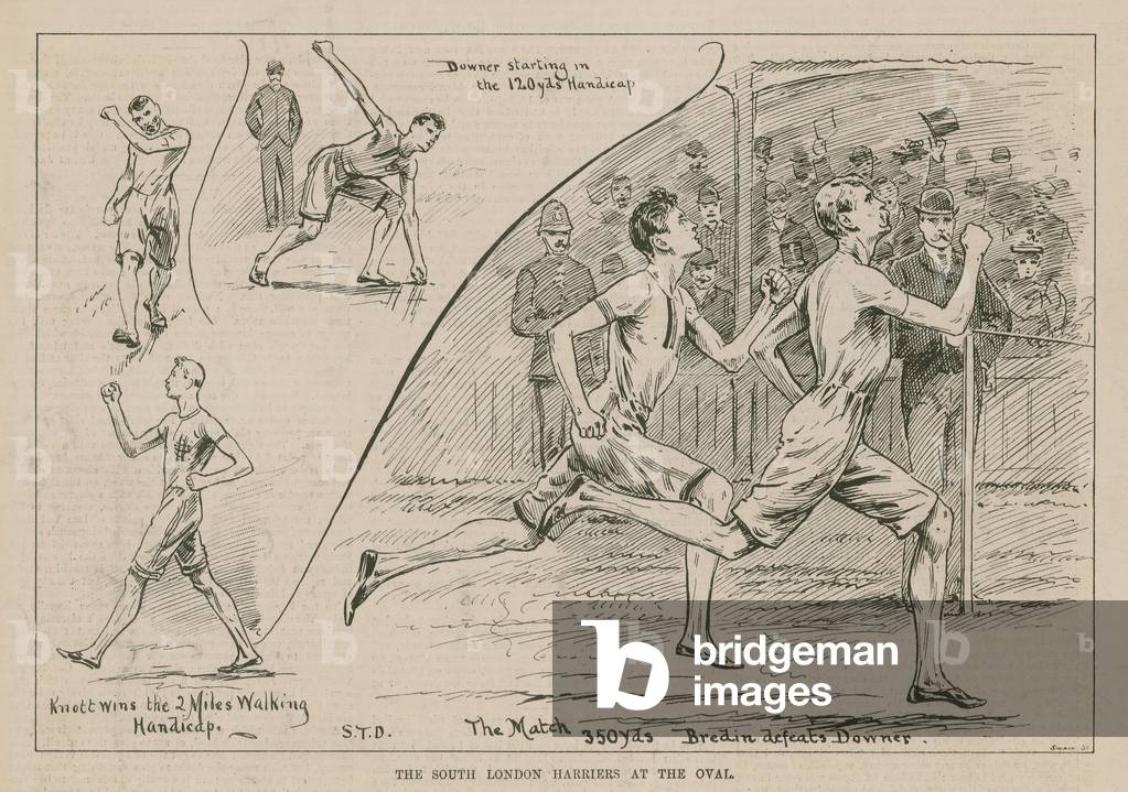 The South London Harriers at the Oval (engraving)