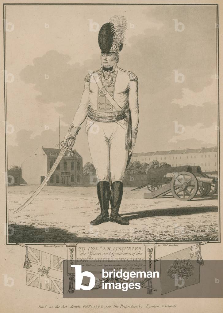 To Colonel Le Mesurier, the officers and gentlemen of the Honourary Artillery Corps (engraving)