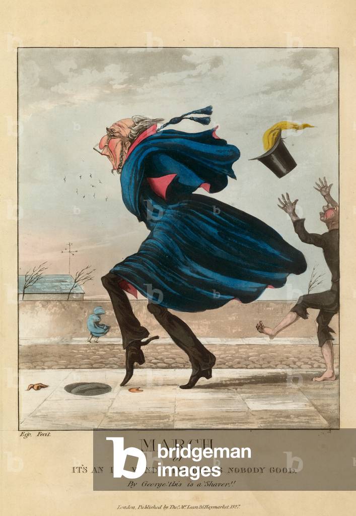 March.  It's an ill wind that blows nobody good (coloured engraving)