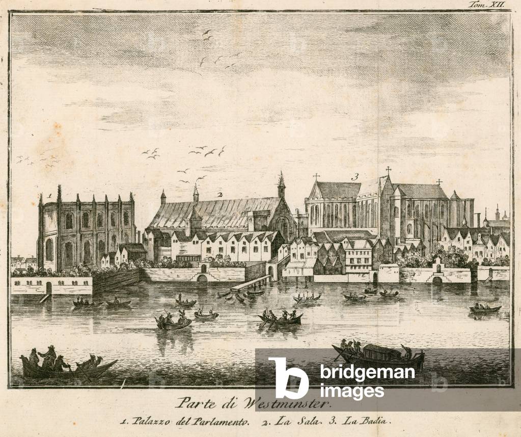 View of Westminster Palace, London (engraving)