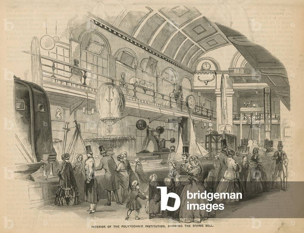 Interior of the Royal Polytechnic Institute (engraving)