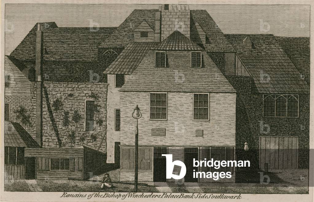 Remains of the Bishop of Winchester's Palace (engraving)