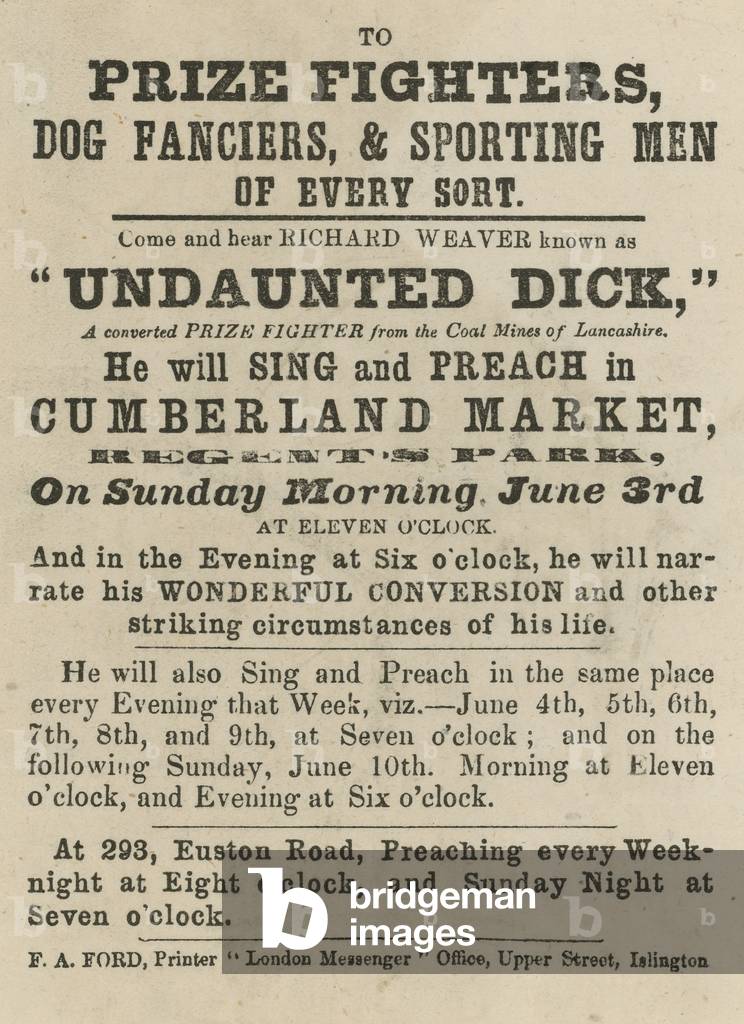 Advertising Undaunted Dick (engraving)