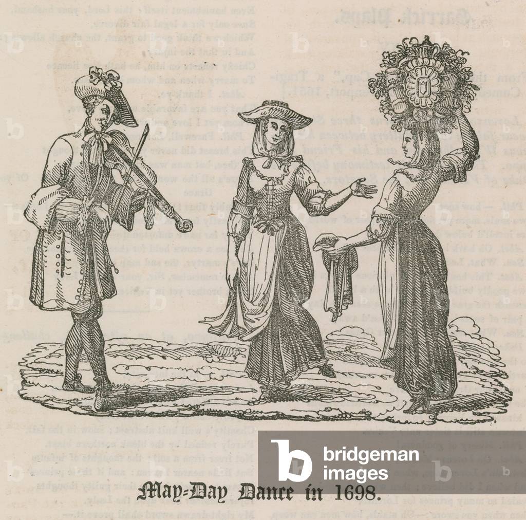 May Day dance in 1698 (engraving)