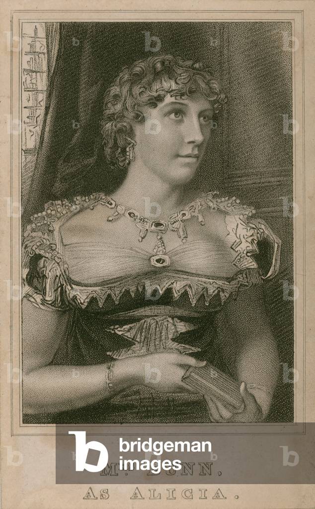 Mrs Bunn as Alicia (engraving)