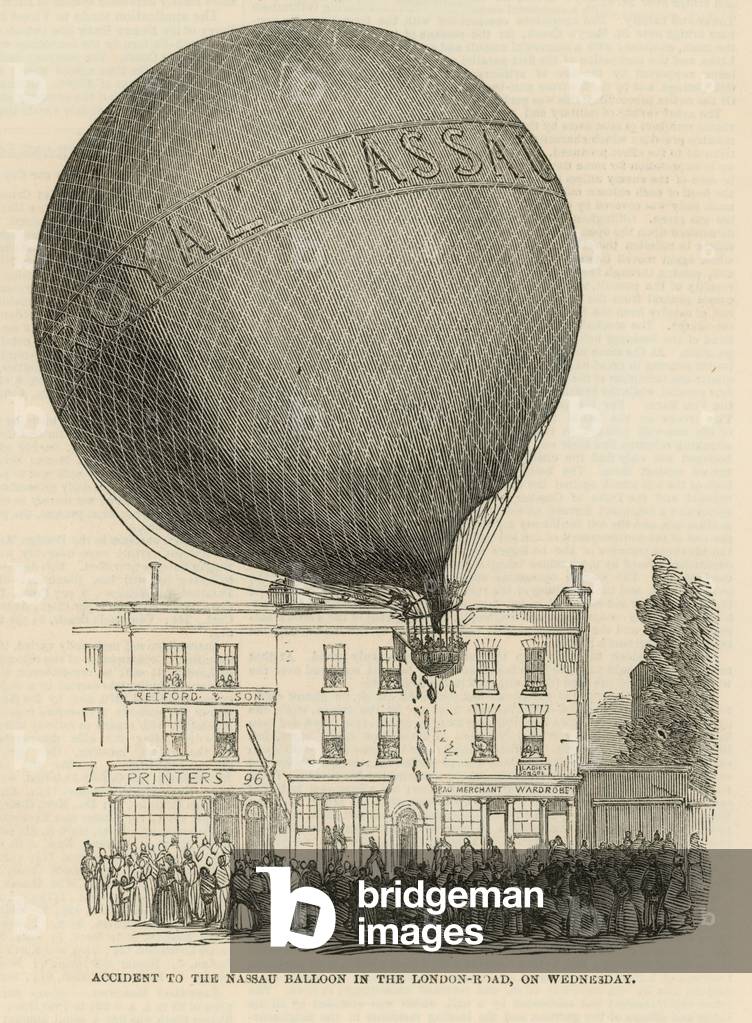 Accident to the Nassau Balloon (engraving)