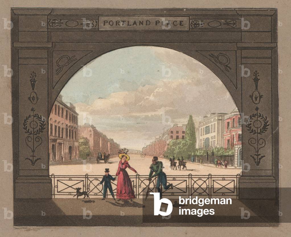Portland Place (coloured engraving)