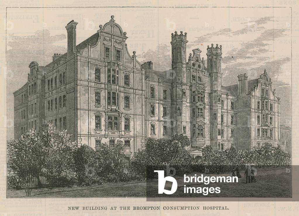New building at the Brompton Consumption Hospital, London (engraving)