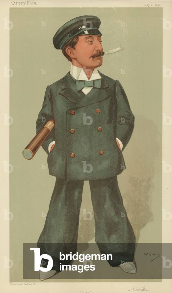 Mr Andrew Barclay Walker, Ailsa, 21 May 1896, Vanity Fair cartoon (colour litho)
