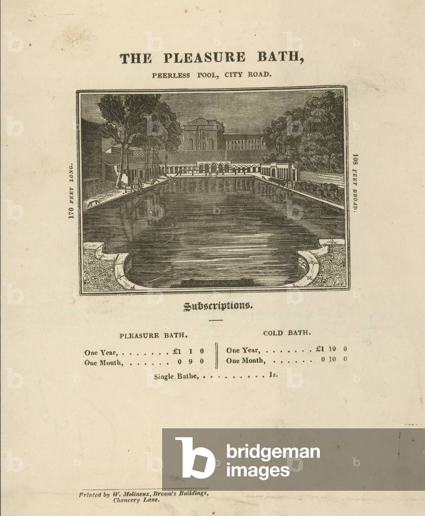 Advertisement for the Pleasure Baths (engraving)