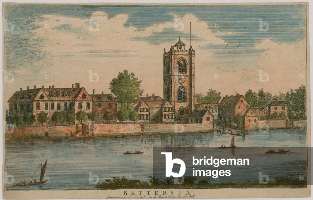Battersea (coloured engraving)