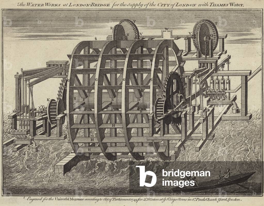 Water works at London Bridge (engraving)