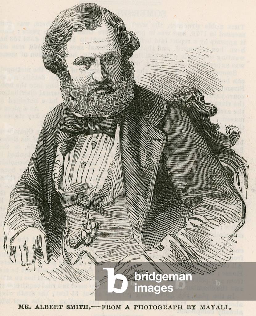 Mr Albert Smith - from a photograph by Mayali (engraving)