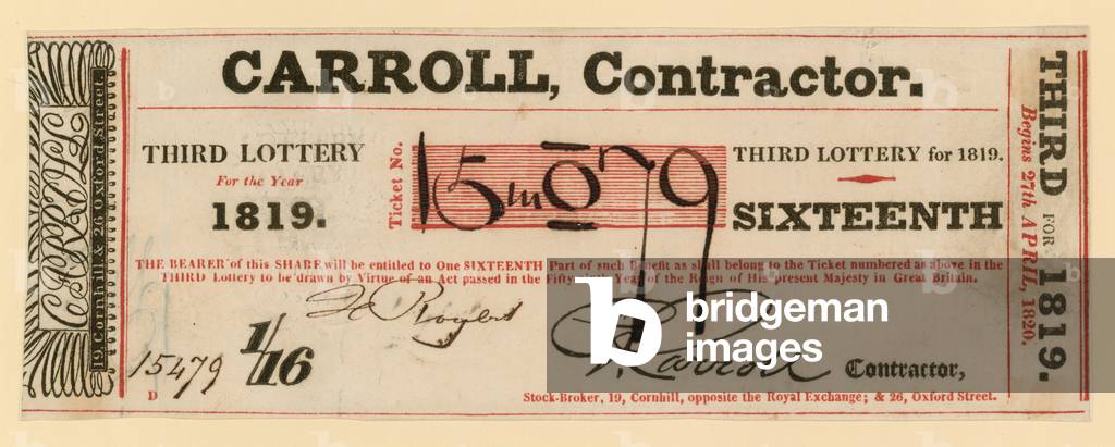Lottery ticket (engraving)