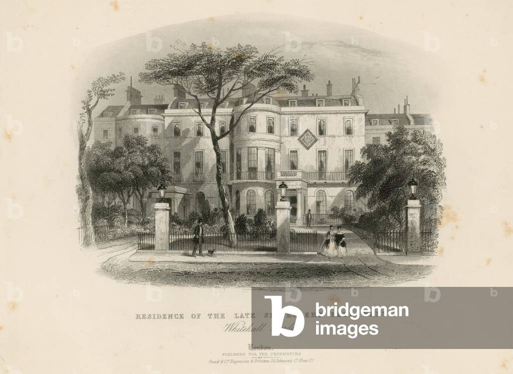 Residence of the late Sir Robert Peel (engraving)